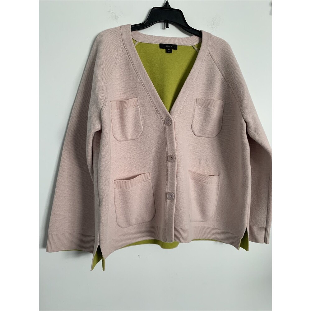J. crew Women’s Merino Cotton/ Wool Blend Thick Knit Cardigan Size M
